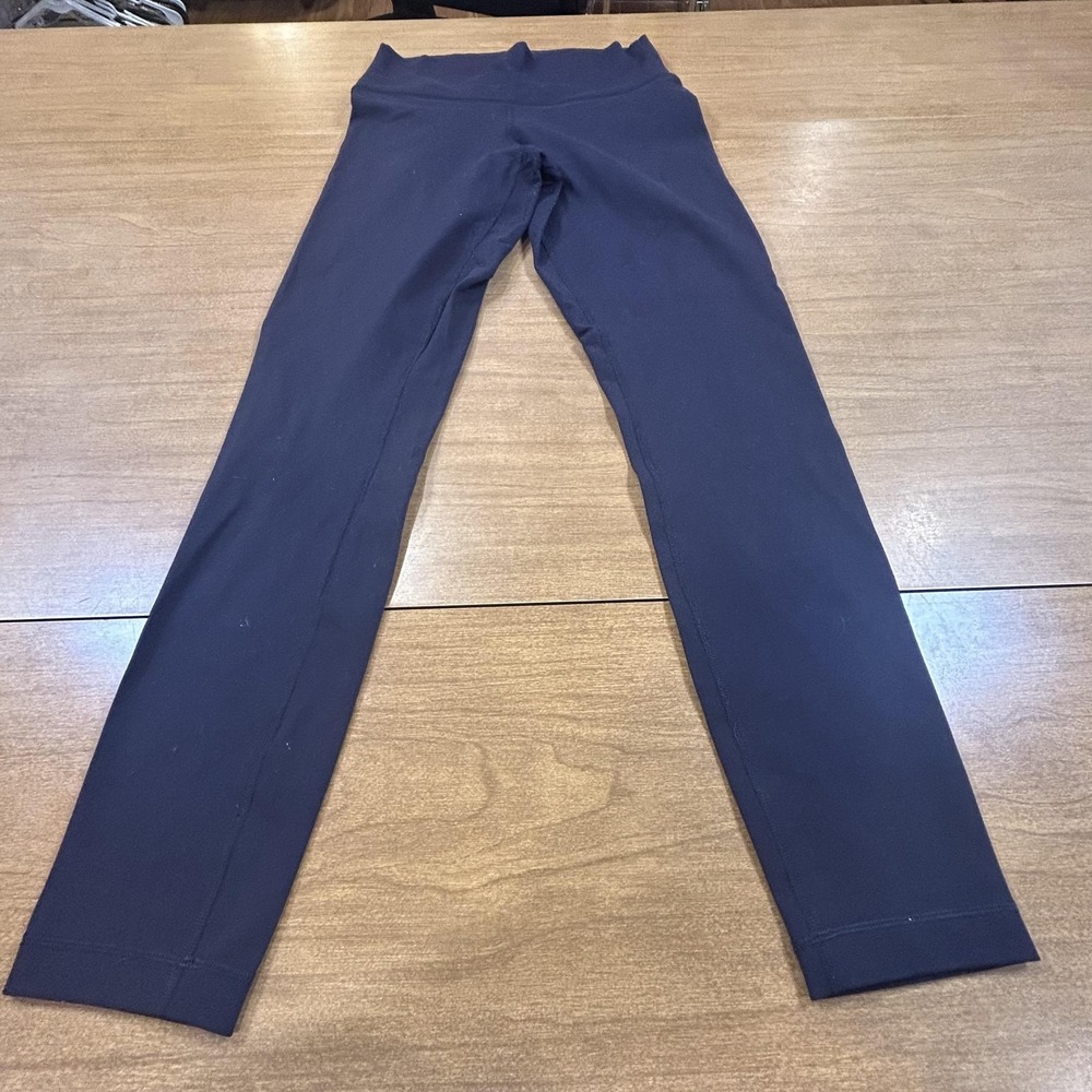 Lululemon Pants Womens 4 Blue High Rise Ankle Leggings Yoga Stretch Gym Athletic